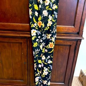 Beaded Flowery Cocktail Party Holiday Dress Pants by Lillie Ruben